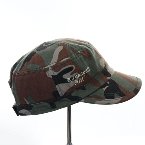 Ka'anapali Alii Women's Hawaiian Floral Camo Army Hat Cap Strap Back Embroidered - Picture 3 of 8